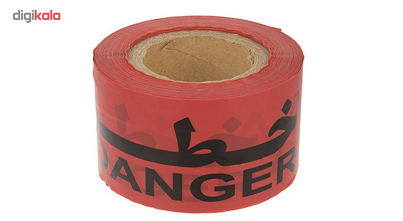 نوار خطر مدل قرمز مشکی 100 متری بسته 5 عددی