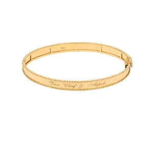 دستبند النگویی طلا 18 عیار زنانه ماوی گالری مدل سیگنیچر رز