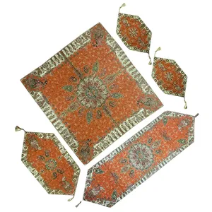 ست پنج تکه رومیزی ترمه طرح هخامنشی