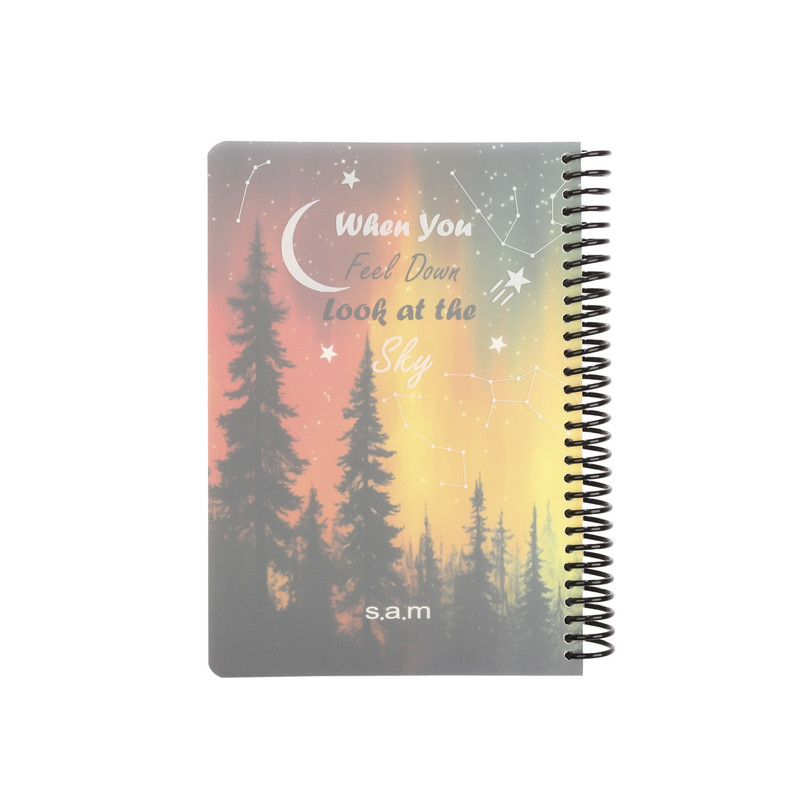 دفتر مشق 200 برگ سم مدل سه بعدی طرح شفق قطبی