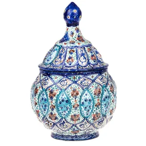 قندان مسی میناکاری شده اثر سلطانی طرح 7