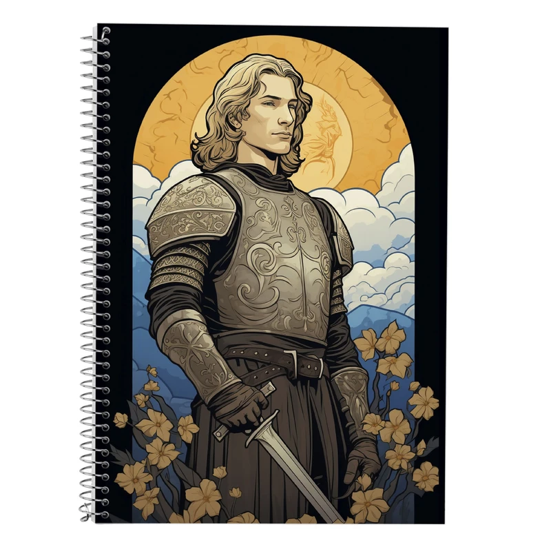 دفتر زبان 50 برگ مدوپد مدل دوخط طرح  ارباب حلقه ها The Lord of the Rings کد DF3105