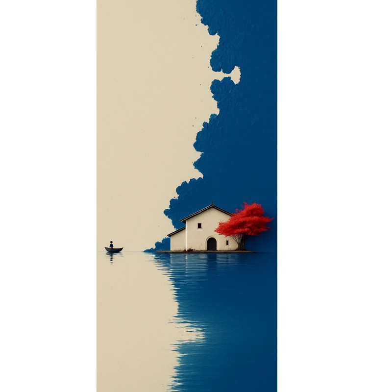 استیکر لپ تاپ طرح جزیره کد 674