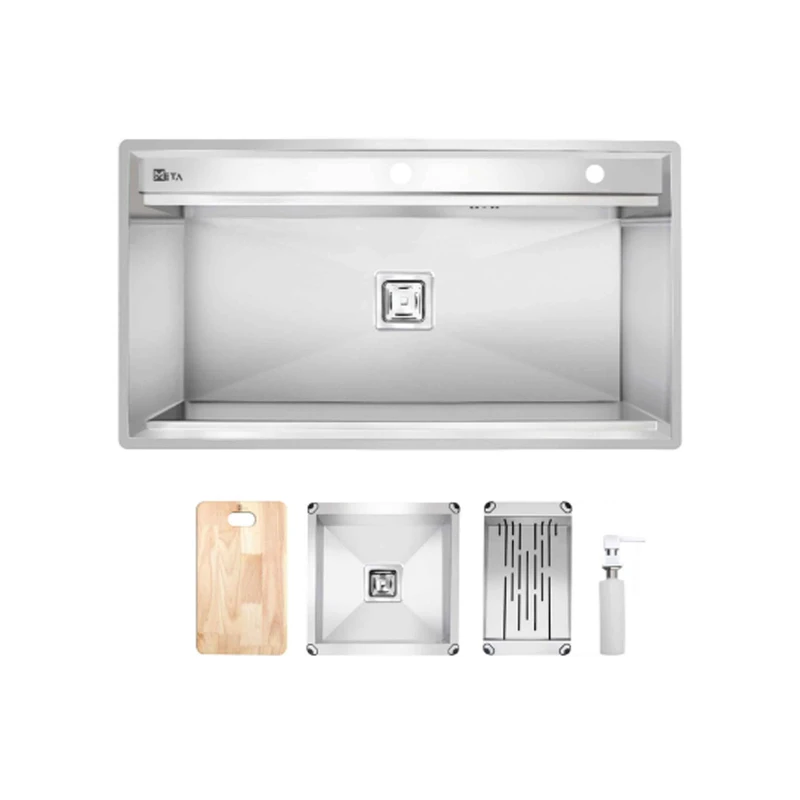 سینک ظرفشویی استیل روکار یک لگنه متا فرنیچر ژیگس  مدل ML90S