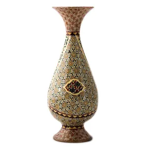 گلدان خاتم کاری رستا طرح صراحی 2-21-101 ارتفاع 20  سانتی متر