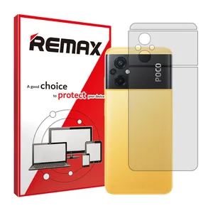 Remax brand shockproof clear back protector glass for Xiaomi Poco M5