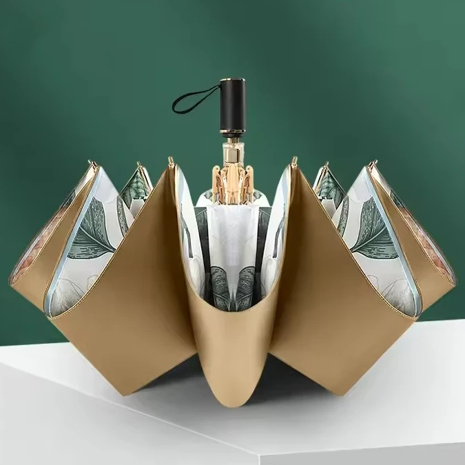 عکس شماره 12 : چتر 8 پره گلد ایر مدل نانو آبگریز طرح spring قطر 100 سانتی-متر