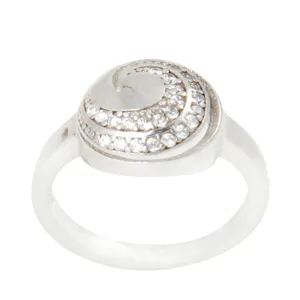 انگشتر نقره زنانه بازرگانی میلادی مدل فول نگین بدون ریزش کاب آبکاری رادیوم کد AWR_748