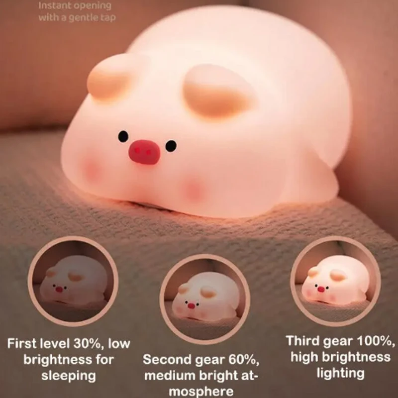 عکس شماره 6 : چراغ خواب کودک مدل خوک خسته