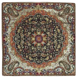 رومیزی ترمه هفت رنگ مدل TH7 سایز 100X100سانتی متر