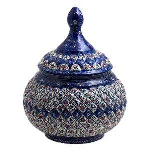 قندان میناکاری رستا طرح 26-17-102 ارتفاع 17 سانتی متر