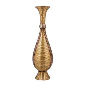 گلدان خاتم کاری مسی کروبی کد 758