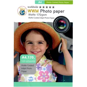 کاغذ عکس ورلدواید مدل Matte سایز A4 بسته 100 عددی