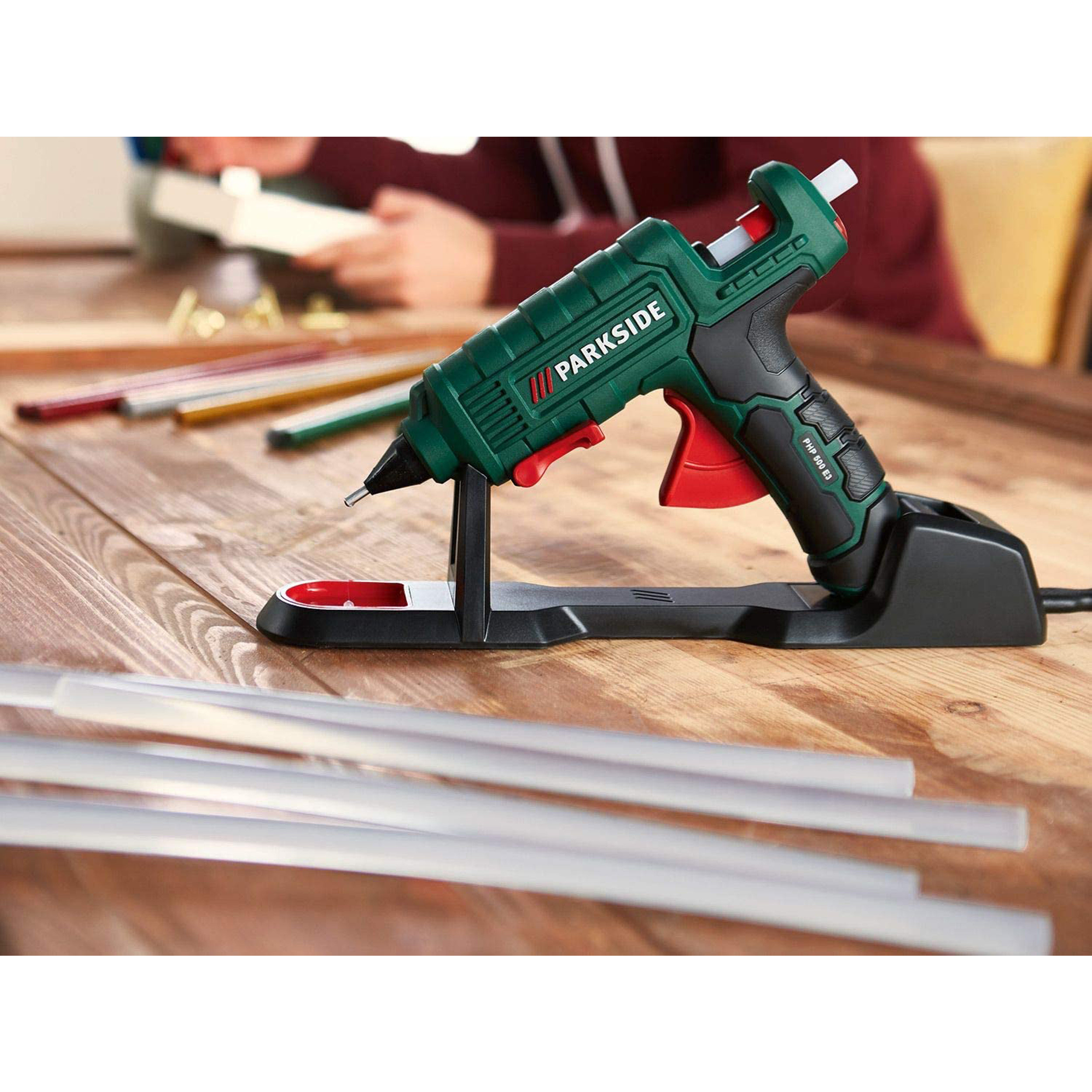 دستگاه چسب تفنگی پارکساید مدل PHP 500 D2 دستگاه چسب تفنگی پارکساید مدل PHP 500 D2