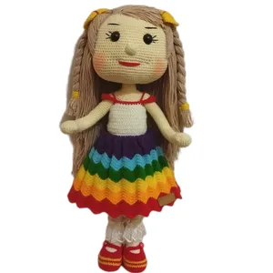 عروسک بافتنی مدل دختر رنگین کمان 
