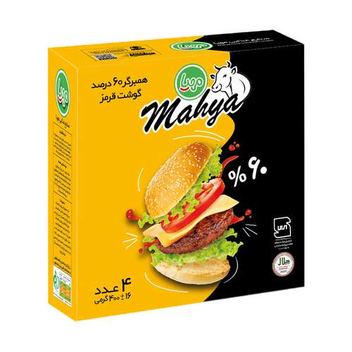 همبرگر 60 درصد گوشت قرمز مهیا پروتئین - 400 گرم