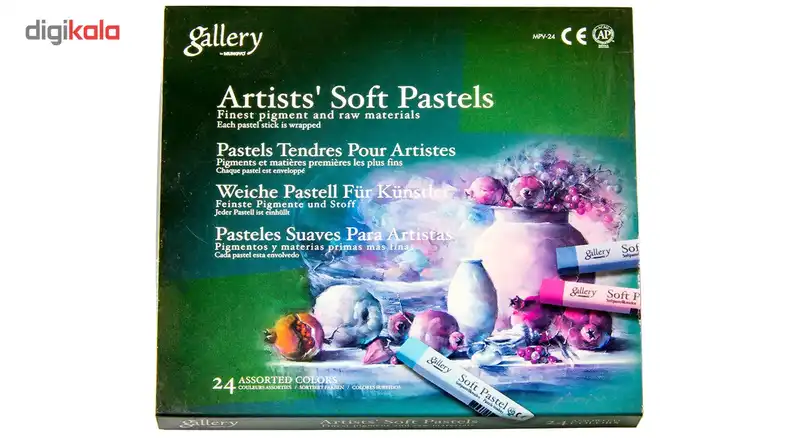 پاستل گچی 24 رنگ مونگیو مدل Gallery