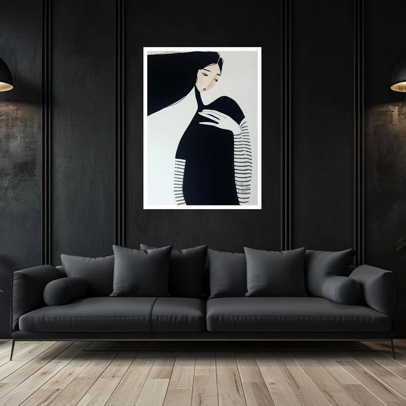 تابلو بکلیت طرح نقاشی مینیمال دکوری هنری و مدرن مدل W-bu5380