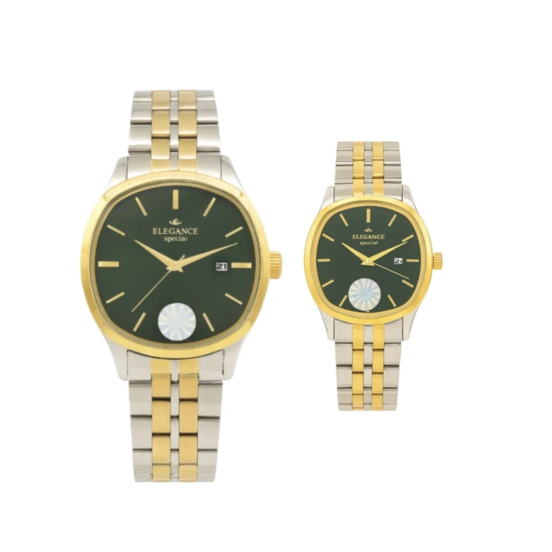 ست ساعت مچی عقربه‌ای کوارتز زنانه و مردانه مدل ES8121