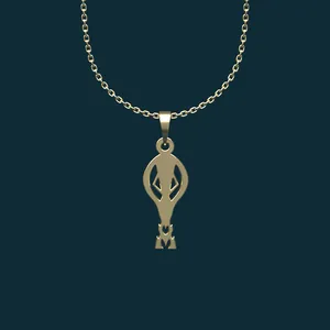 گردنبند طلا 18 عیار زنانه مدوپد مدل هندسی کد AA2-1-1256