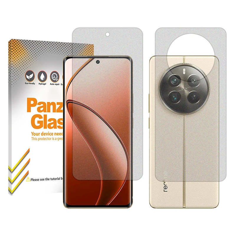 محافظ صفحه نمایش مات پنزر گلس مدل Resistant مناسب برای گوشی موبایل ریلمی 12 Pro Plus به همراه محافظ پشت گوشی