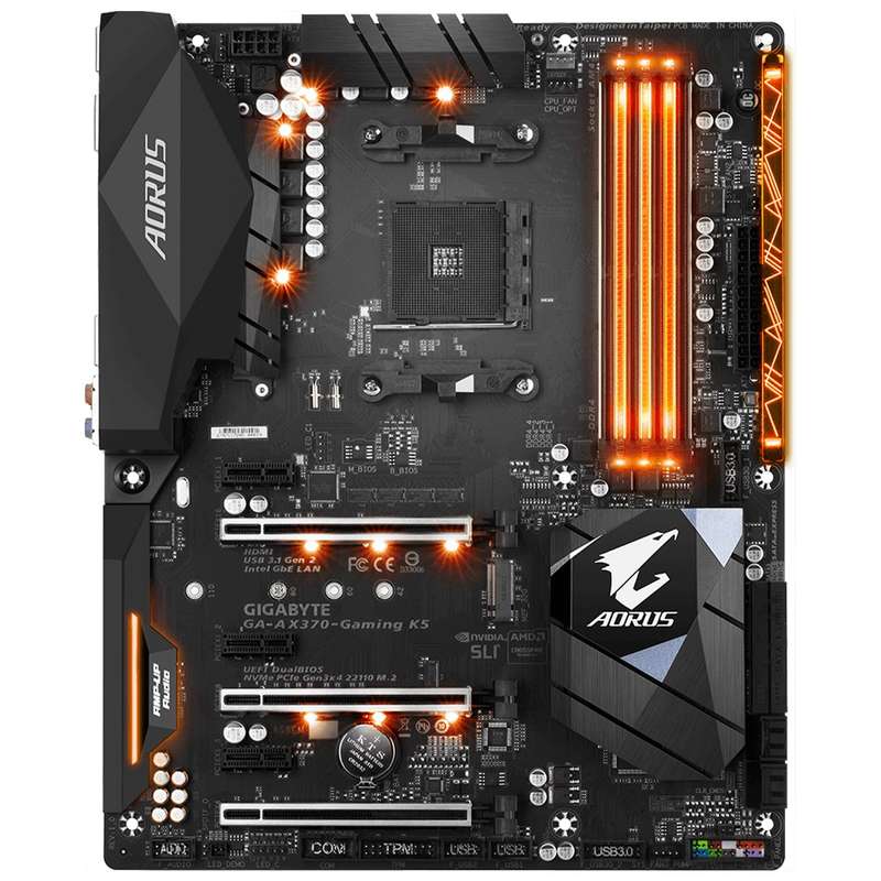 مادربرد گیگابایت مدل GA-AX370-Gaming K5 (rev. 1.0) مادربرد گیگابایت مدل GA-AX370-Gaming K5 (rev. 1.0)