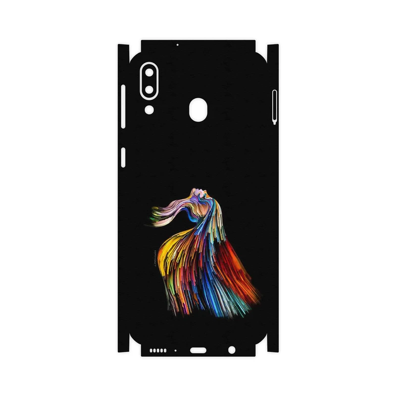 برچسب پوششی ماهوت مدل Rainbow Hair Digital Art-FullSkin مناسب برای گوشی موبایل سامسونگ Galaxy M20