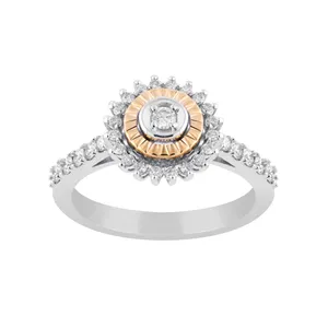 انگشتر طلا 18 عیار زنانه جواهری سروری مدل 10582