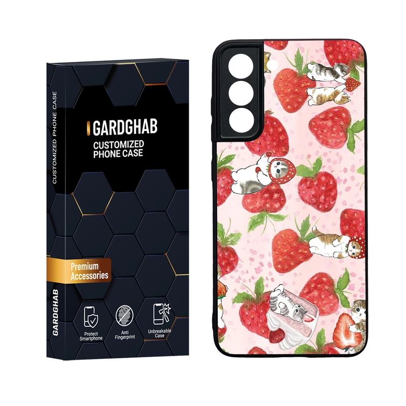  کاور گارد قاب مدل دور ژله ای پشت گلس فانتزی مناسب برای گوشی موبایل سامسونگ Galaxy S21 FE