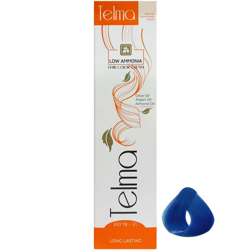 رنگ مو تلما مدل Low Ammonia شماره 11.10 حجم 100 میلی لیتر رنگ آبی رویال