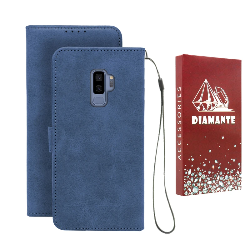 کیف کلاسوری دیامانته مدل Scusa Rd مناسب برای گوشی موبایل سامسونگ Galaxy S9 Plus به همراه بند آویز