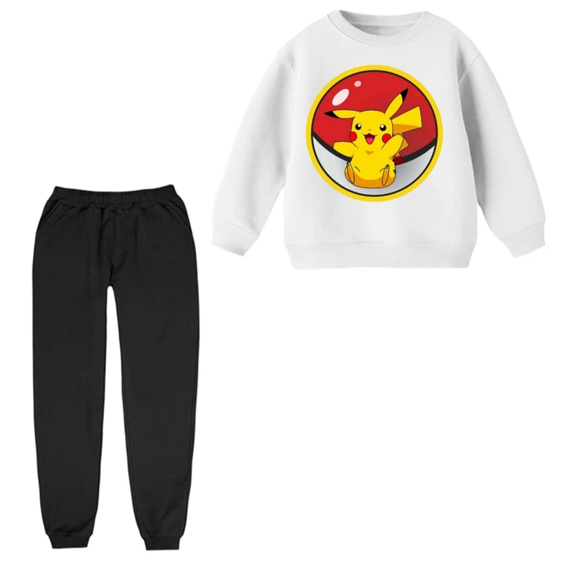 ست سویشرت آستین بلند و شلوار راحتی بچگانه مدل پوکی مون