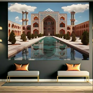 پوستر طرح مخمل معماری ایرانی مدل مسجد کد BK23795