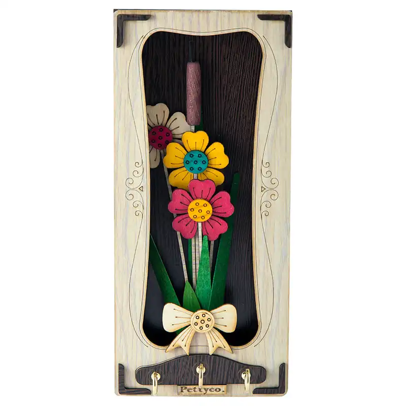 جاکلیدی پتیکو طرح گل و پاپیون کد R 5