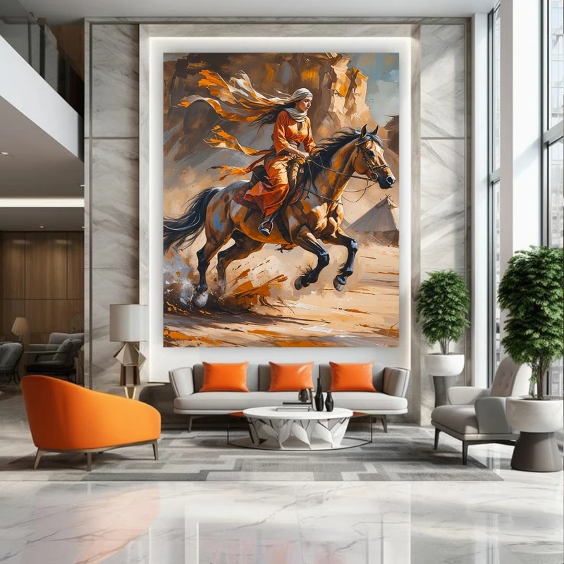 پوستر پارچه ای طرح مخمل تازنده مدل کویر کد BK24680