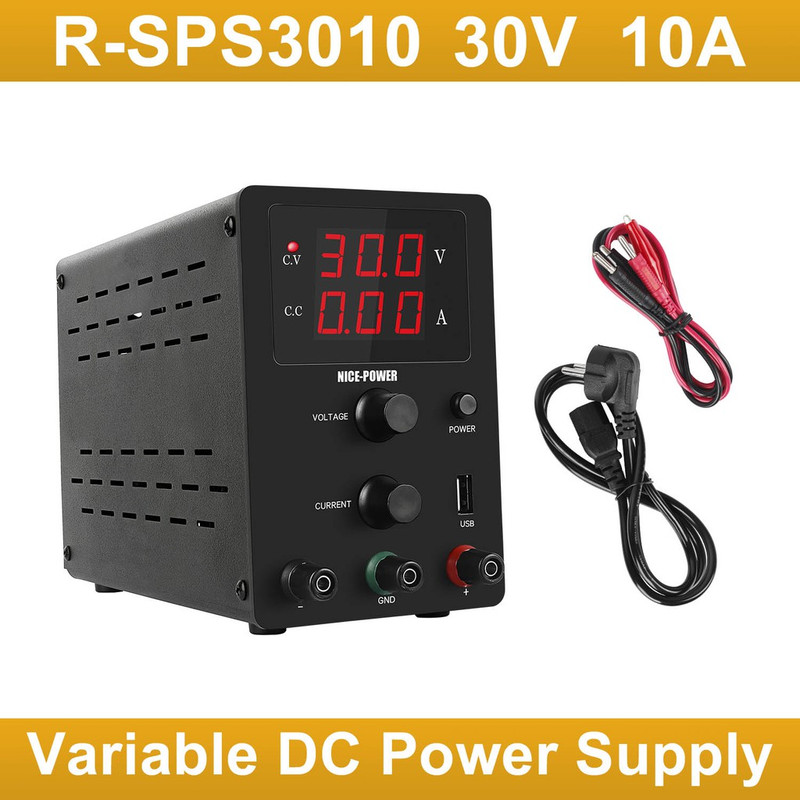 منبع تغذیه 30 ولت 10 آمپر نایس پاور مدل (BLACK) R-SPS3010