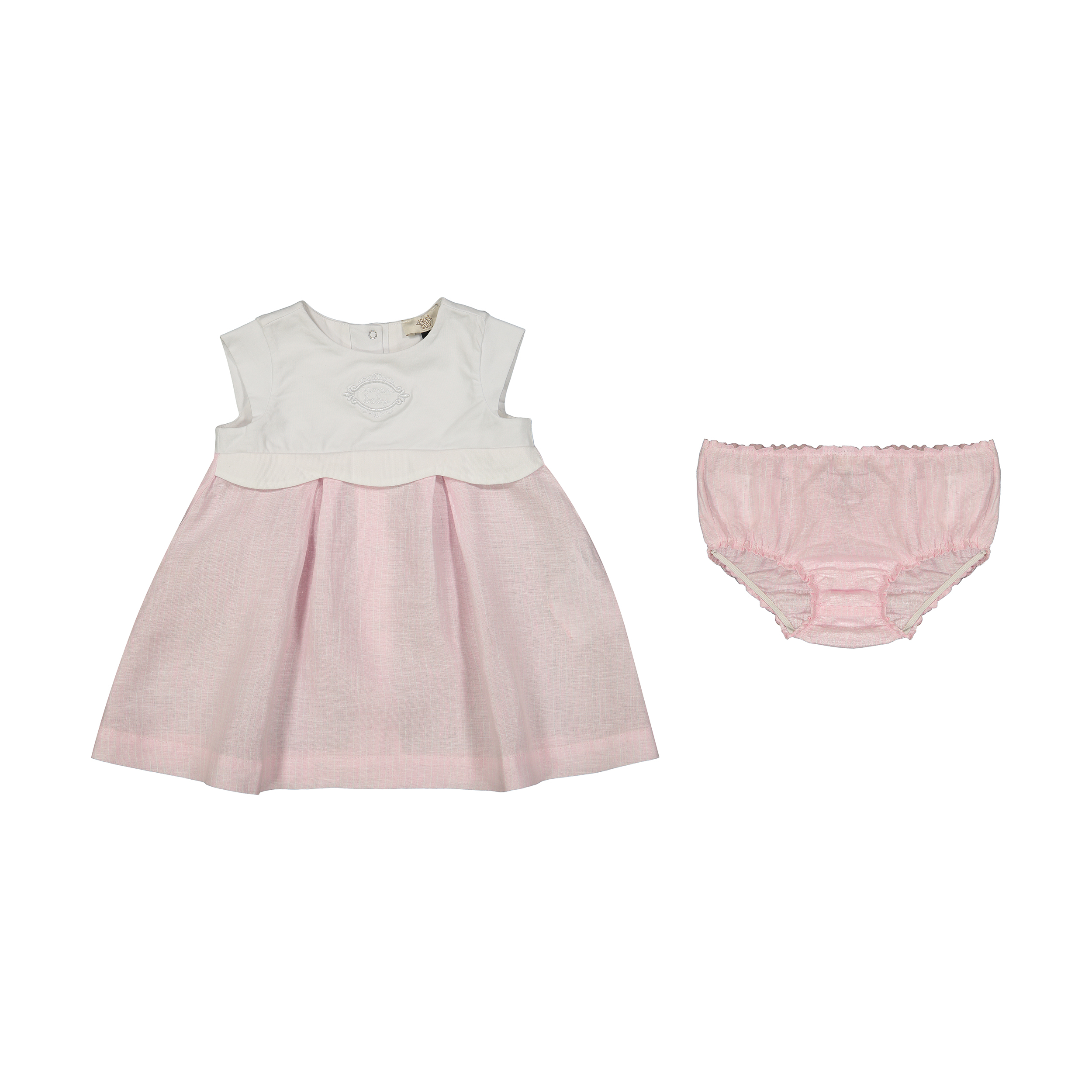 ست پیراهن و شورت نوزادی دخترانه آرمانی بیبی مدل 3ZEV133NFGZ-21RE