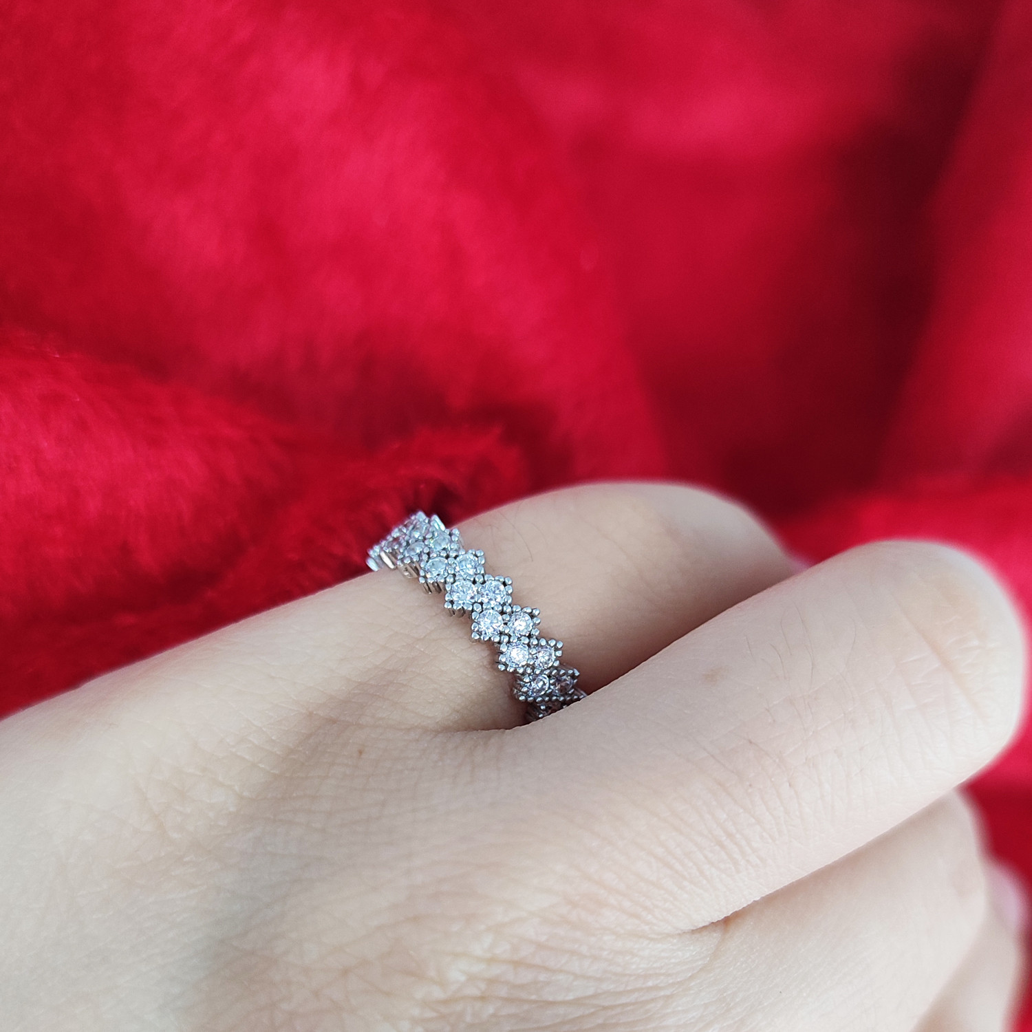 انگشتر نقره زنانه مدل پرنسس کد NG3708 انگشتر نقره زنانه مدل پرنسس کد NG3708