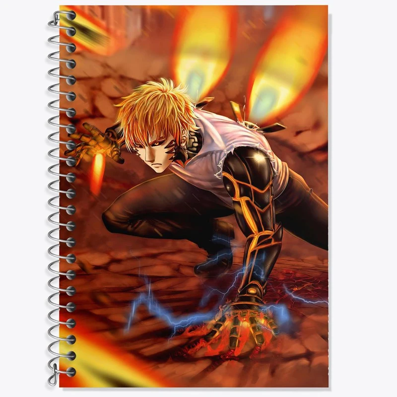 دفتر لغت 50 برگ خندالو مدل جنوس انیمه مرد تک مشتی One Punch Man کد 11358