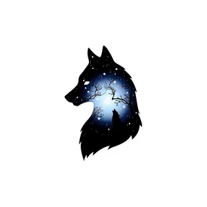 برچسب بدنه خودرو طرح گرگ کد 02105