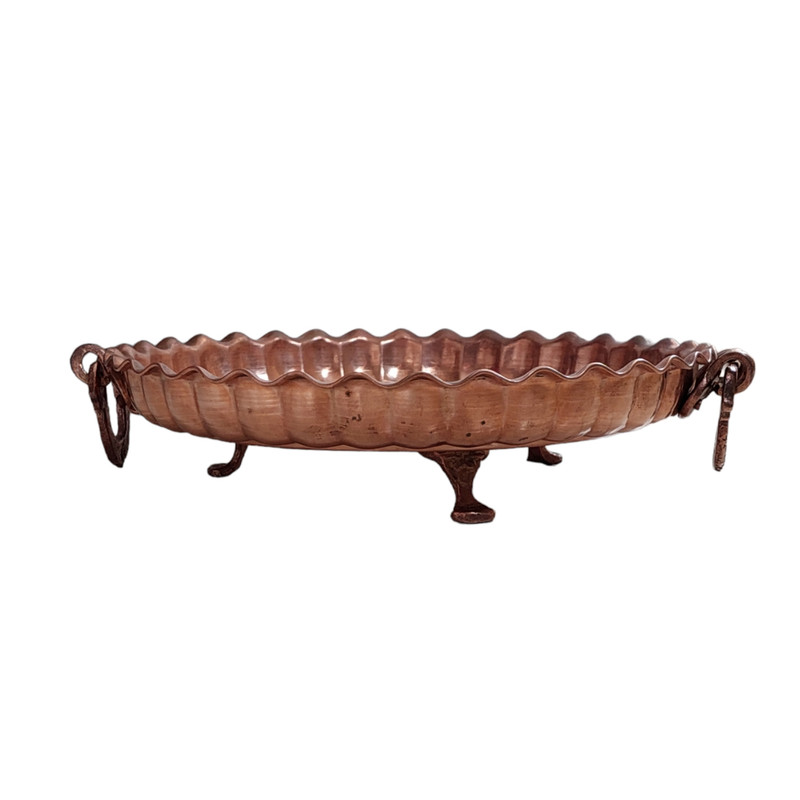 سینی مسی طرح پایه دار کد GR01