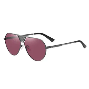 عینک آفتابی خلبانی مردانه مدل 3334C31-P39 Polarized Burgundy