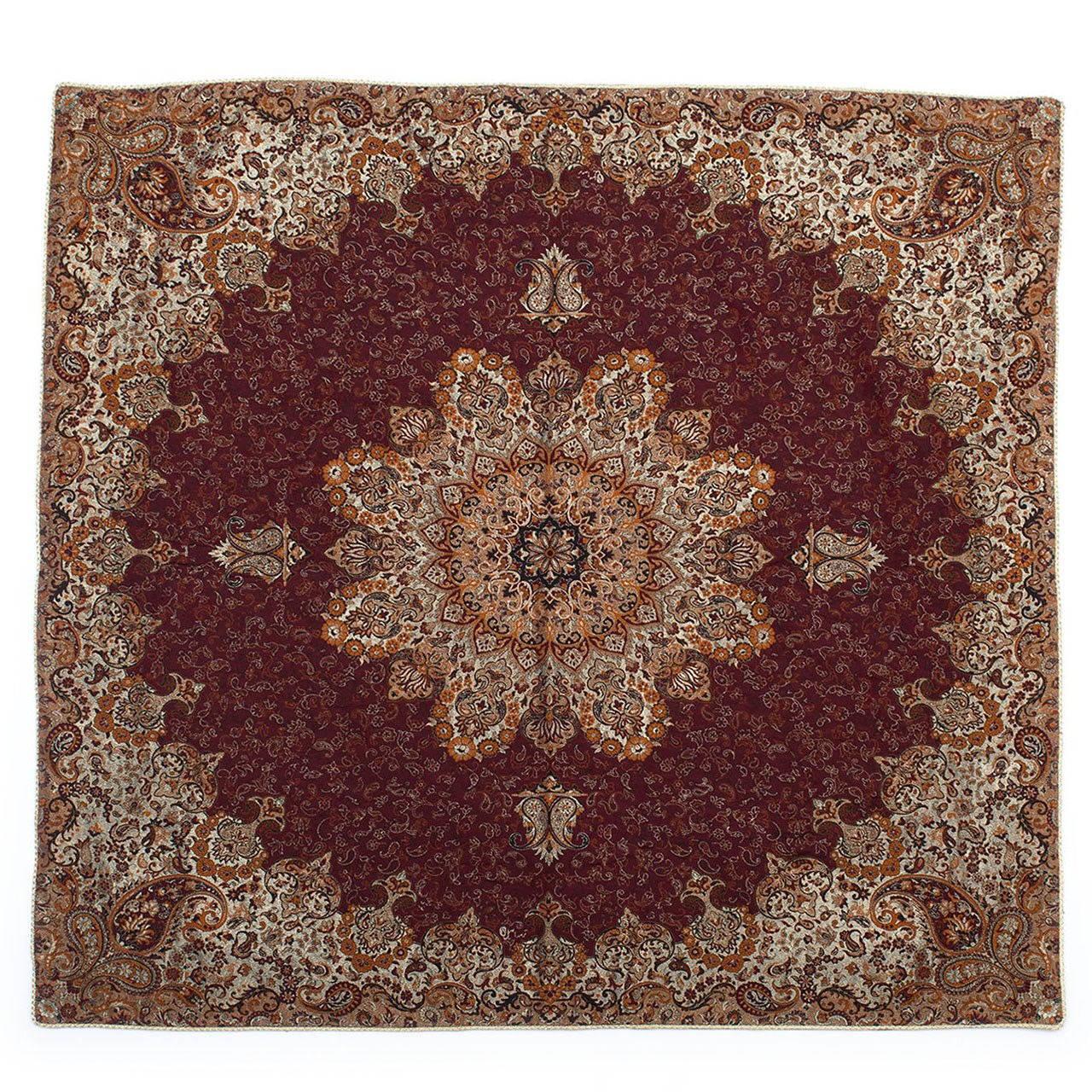 رومیزی ترمه کارگاه رستا طرح 104-14-11 سایز 100 × 100