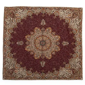 رومیزی ترمه کارگاه رستا طرح 104-14-11 سایز 100 × 100