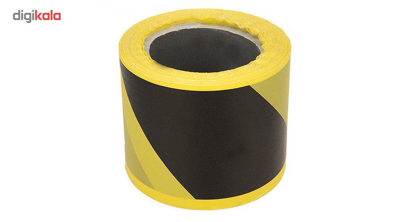 نوار خطر مدل راه راه زرد مشکی 120 متری بسته 5 عددی