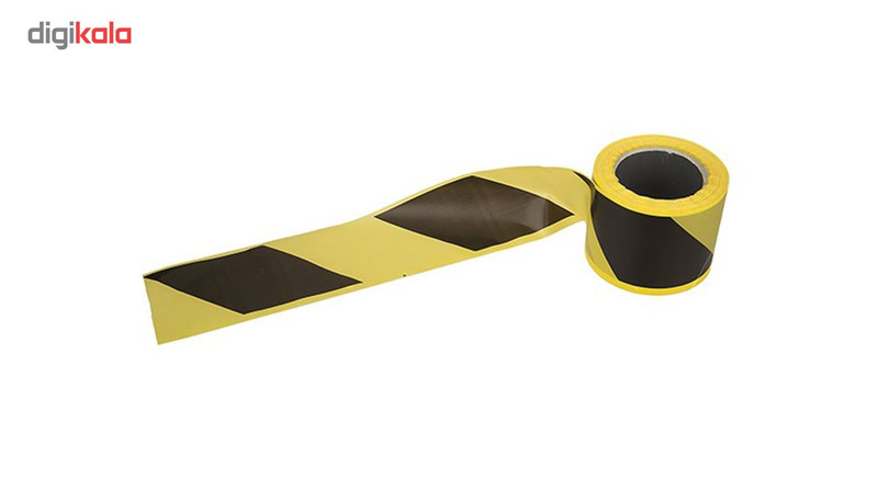 نوار خطر مدل راه راه زرد مشکی 120 متری بسته 5 عددی