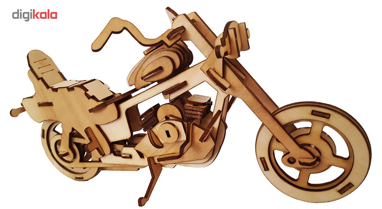 پازل سه بعدی چوبی 83 تکه برتاریو مدل Motorcycle