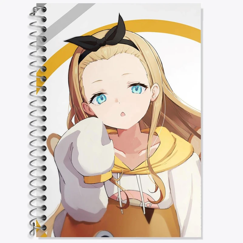 دفتر زبان 50 برگ خندالو مدل سه خط طرح کورومی انیمه لیکوریس ریکویل Lycoris Recoil کد 22972