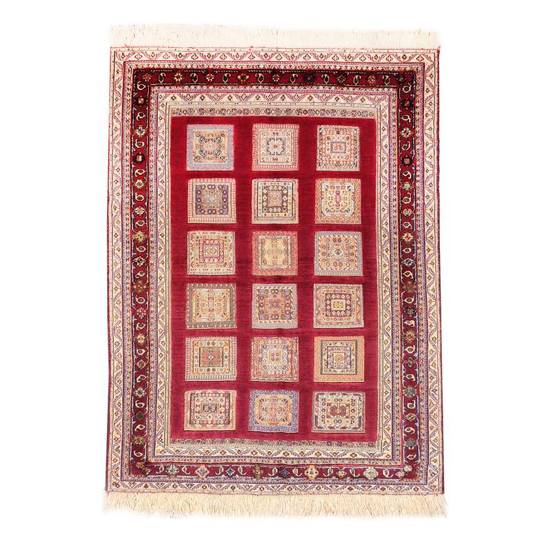 گلیم دستباف یک و نیم متری طرح خشتی مدل AA93