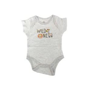 بادی آستین کوتاه نوزادی مدل WILD کد 0409